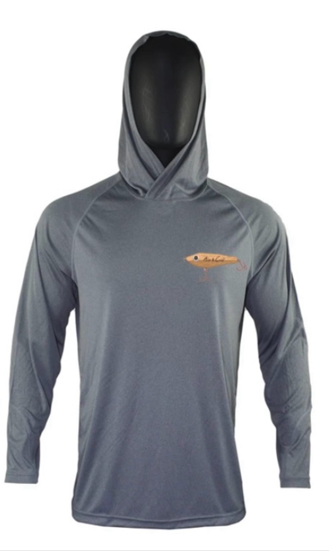 Charcoal Grey Hooded Performance Fishing Shirt