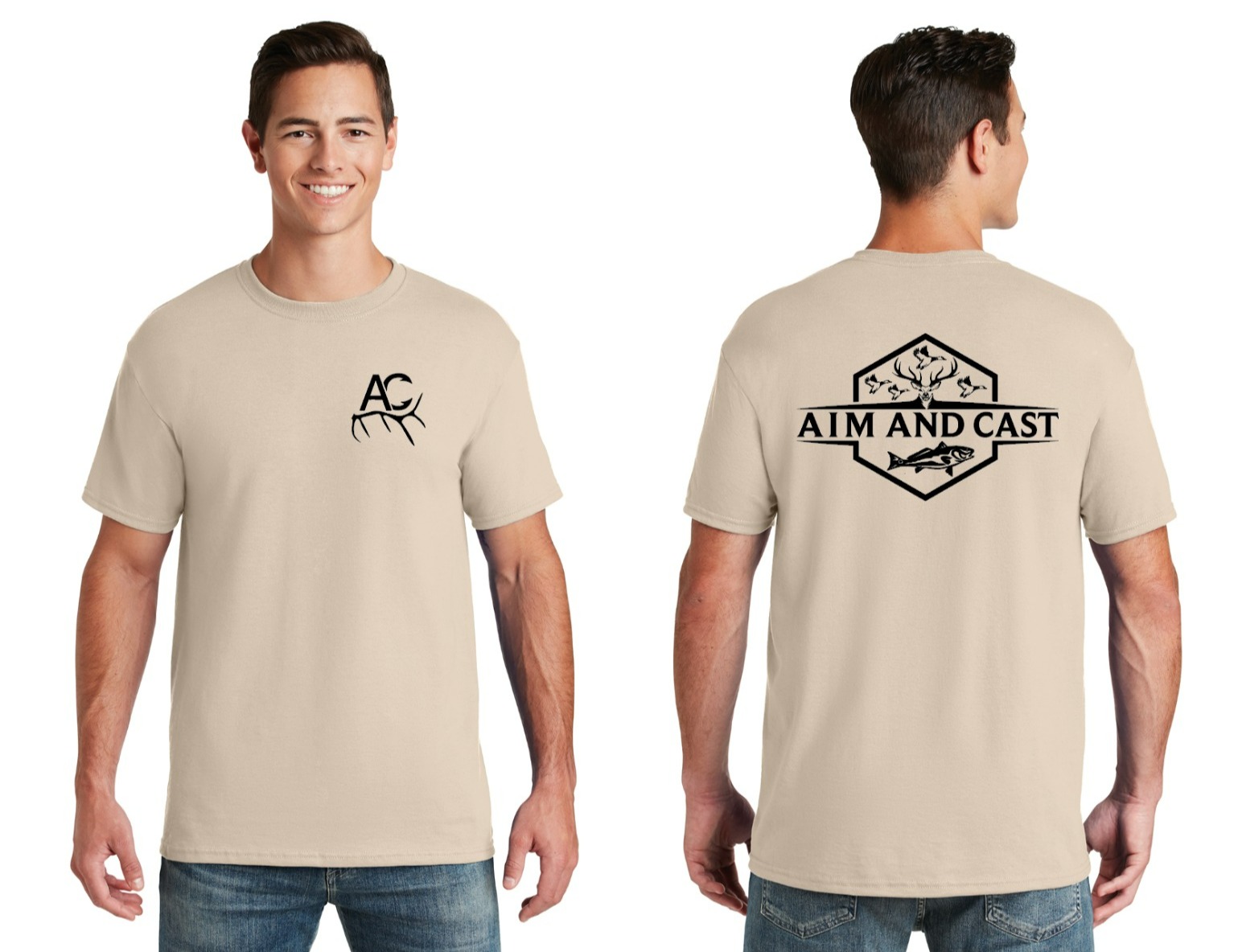 AIM & CAST AC HORN SANDSTONE T-Shirt