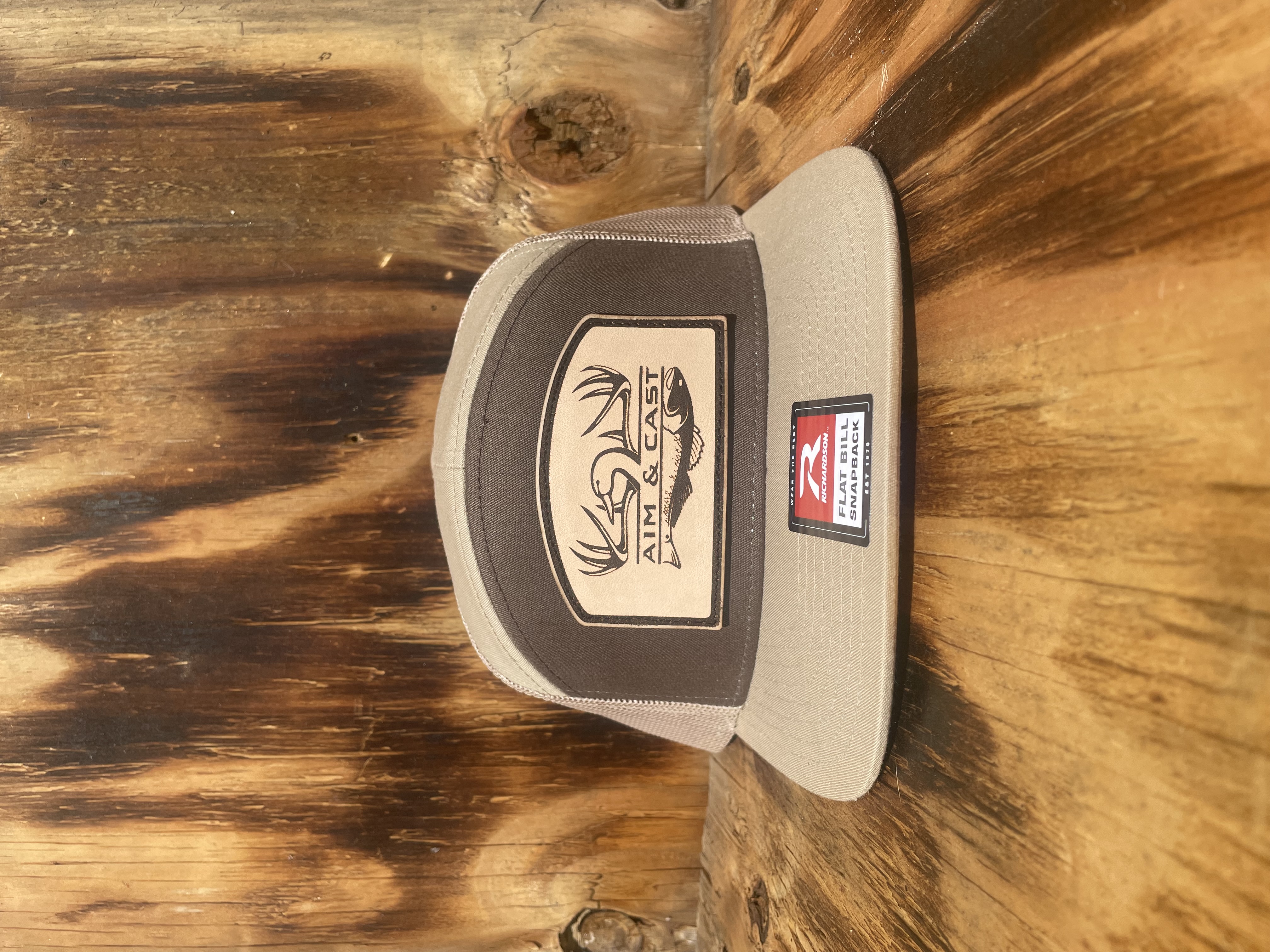 Khaki/Brown Leather Patch 7 Panel