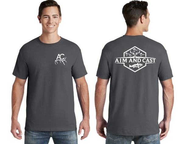 AIM & CAST AC HORN Charcoal Grey T-Shirt