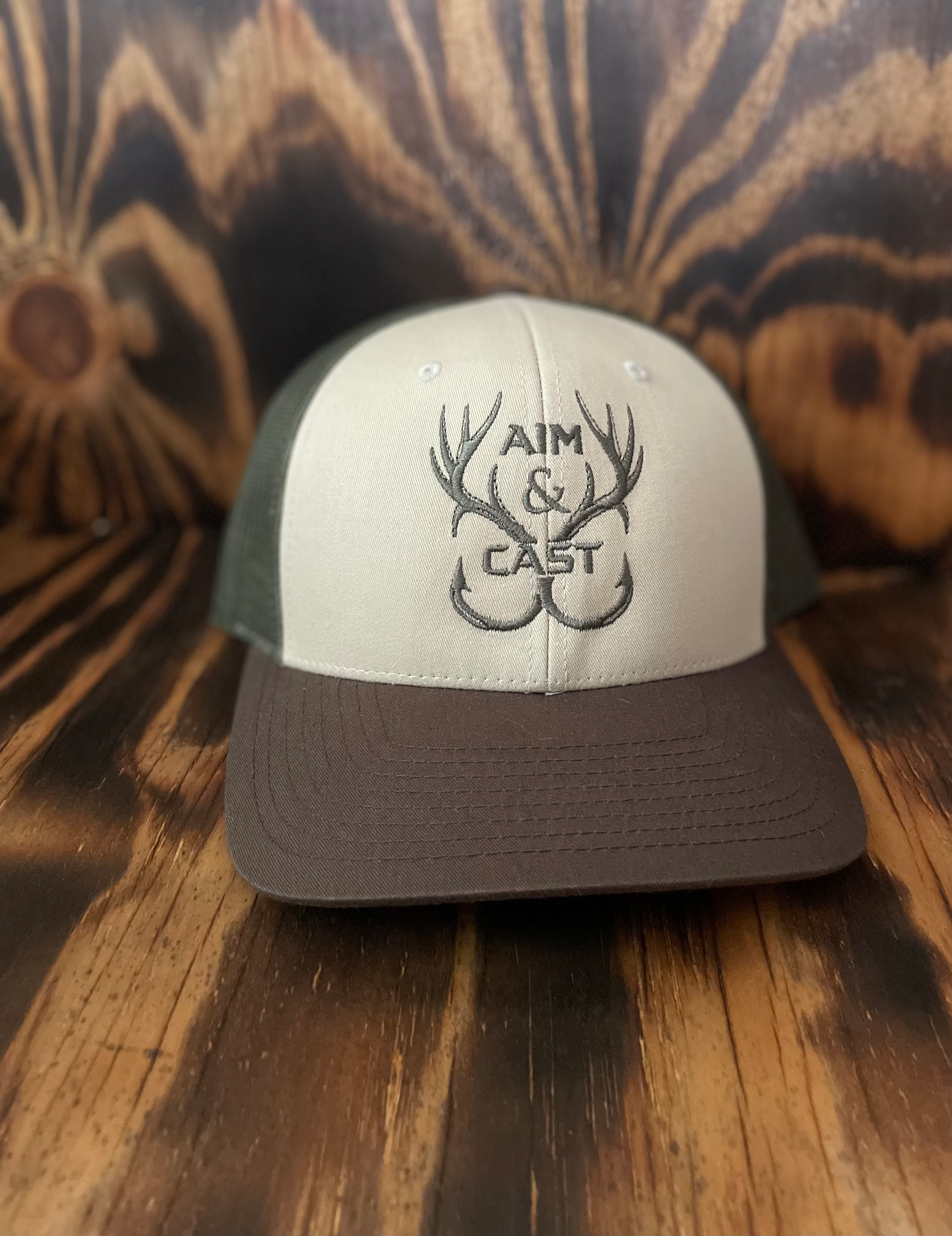 Brown/Khaki/Loden Hook & Horn Trucker Hat