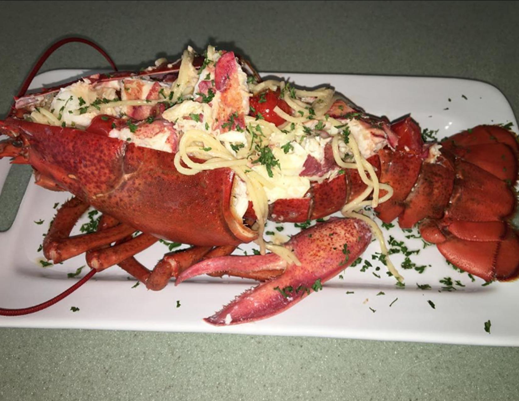 Lobster and crab stuffed lobster