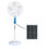 縮圖：Solar-powered 16" fan with adjustable height