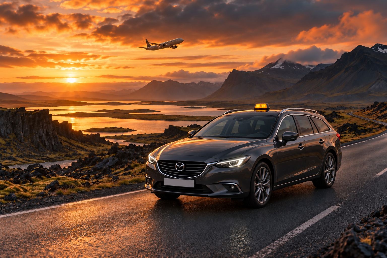 Mazda 6 wagon taxi for Keflavík Airport transfers