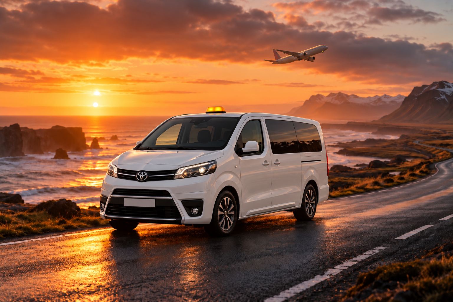 Toyota Proace passenger van taxi for Keflavík Airport transfers