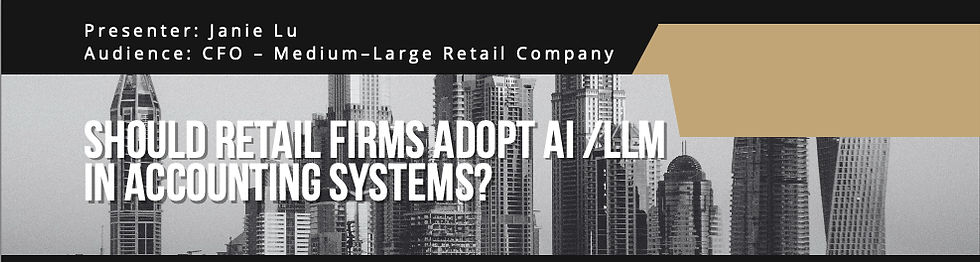 Should Retail Firms Adopt AI/LLM in Accounting Systems ?