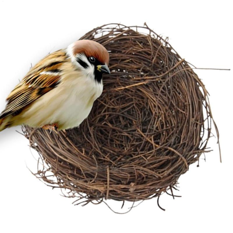 Handmade Woven Rattan Bird Nest & Bed