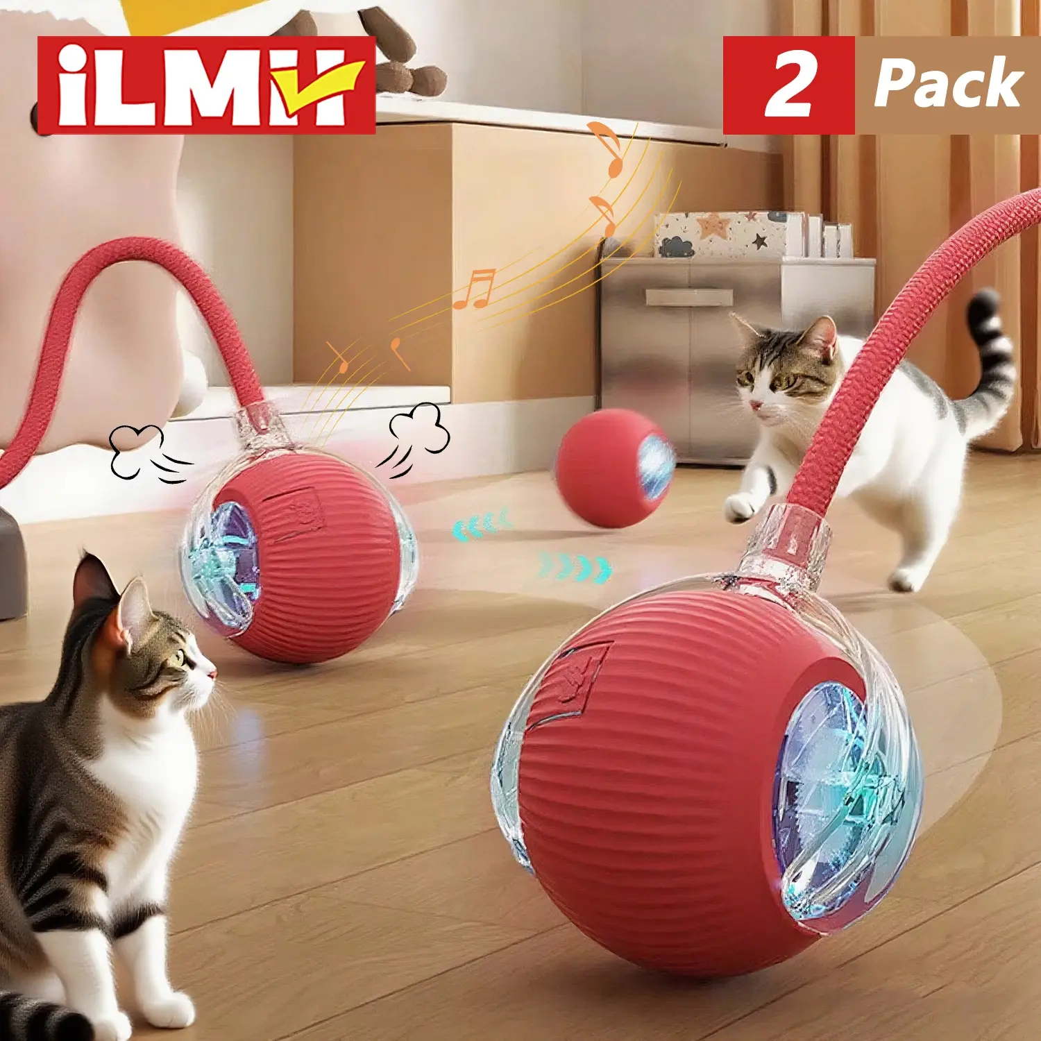 Interactive Automatic Rolling Cat Ball Toy