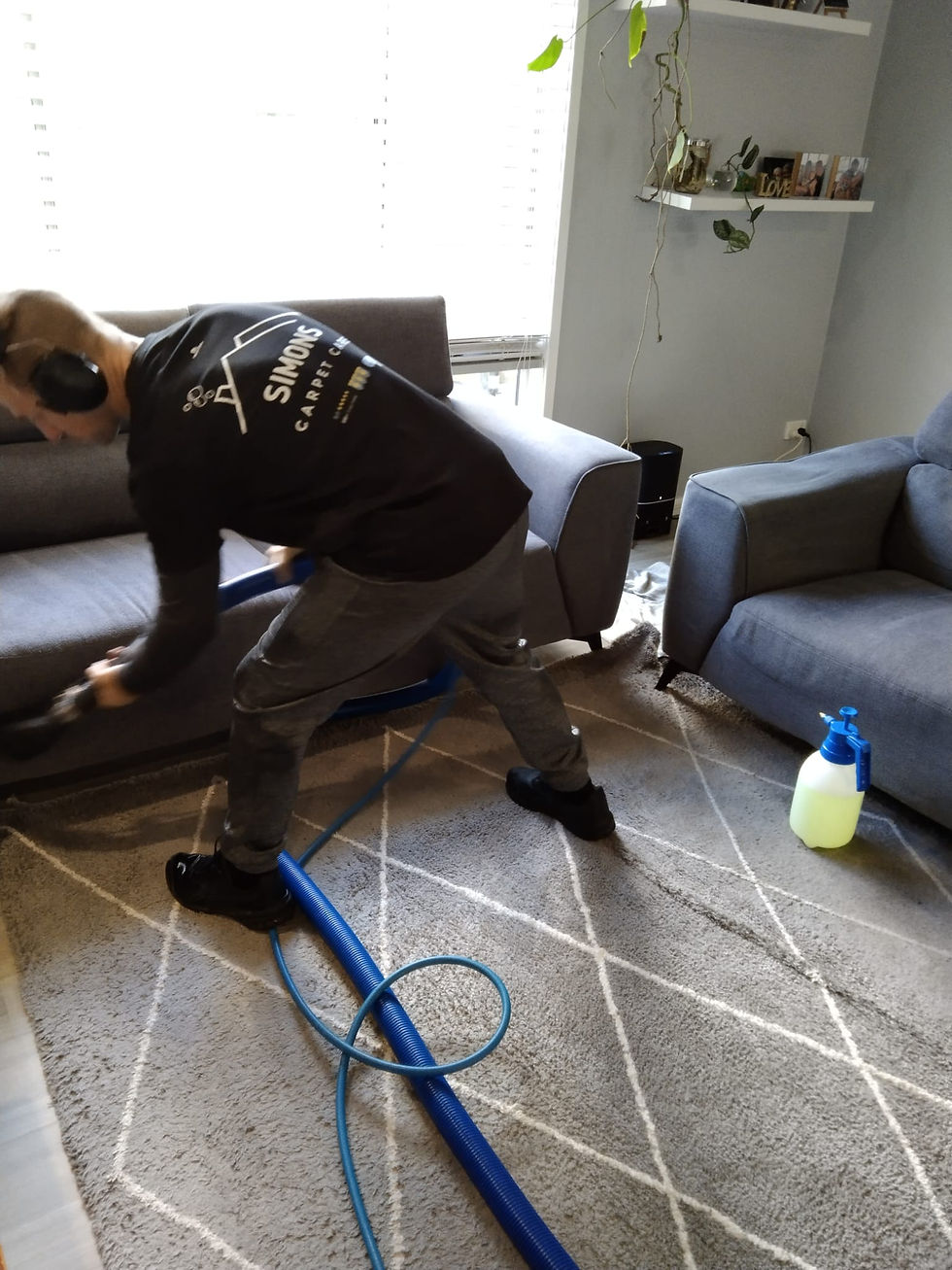 Lounge Cleaning in Progress