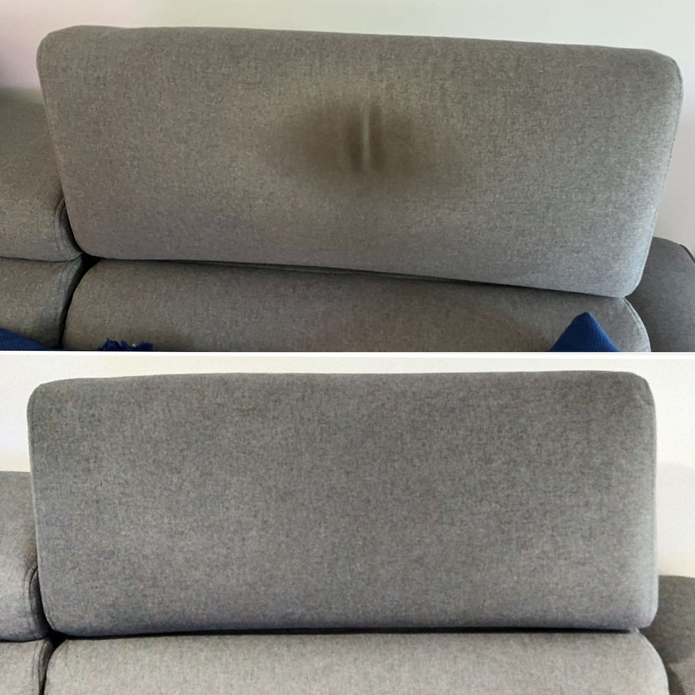 Stain Removal from Fabric Lounge Headrest