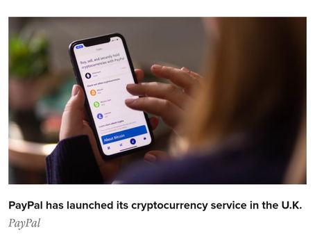 PayPal meluncurkan layanan cryptocurrency di Inggris