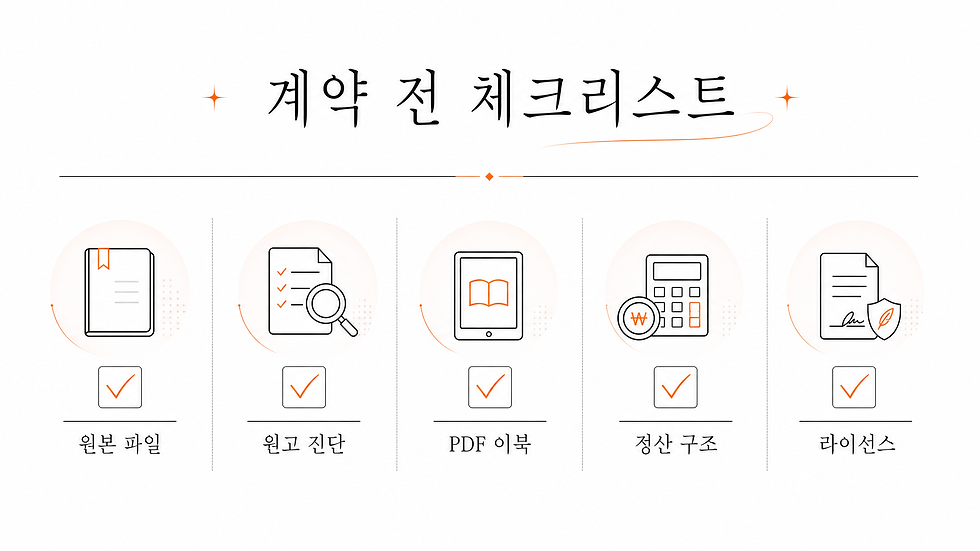 우수사례집 계약 전 체크리스트