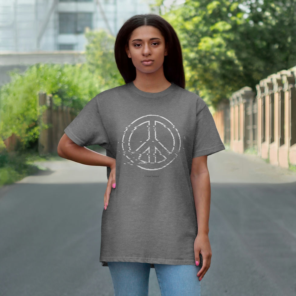 Thumbnail: Peace Glitch Single Jersey T-shirt