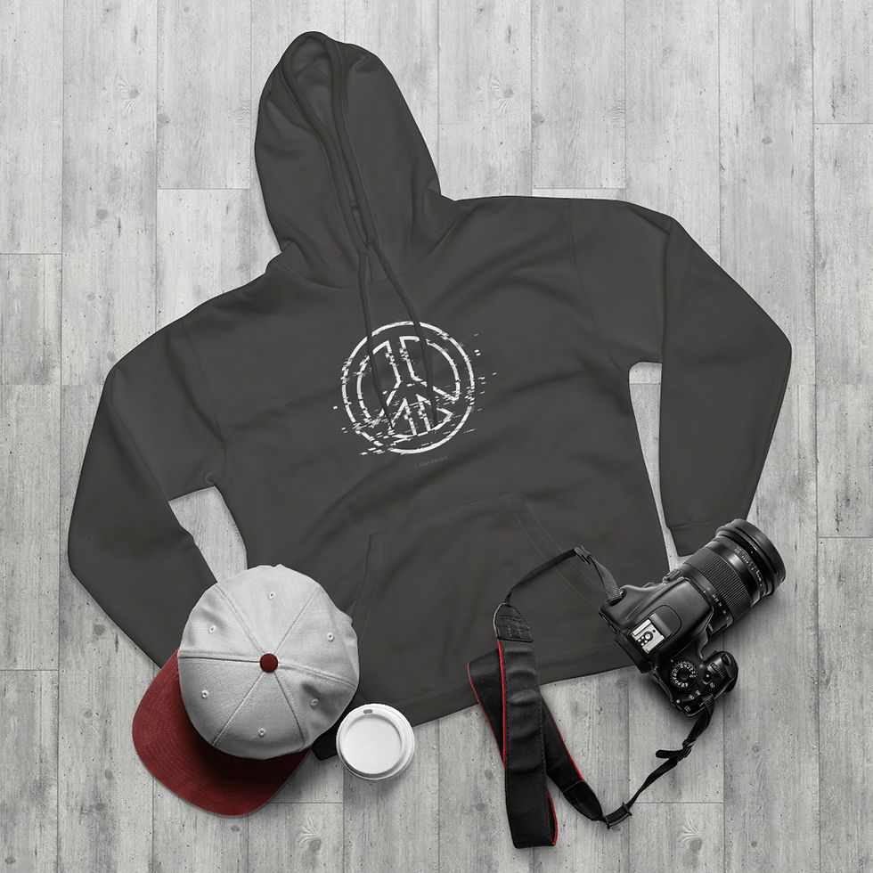 Thumbnail: Peace Glitch - Unisex Pullover Hoodie