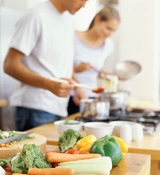 Couple Cooking