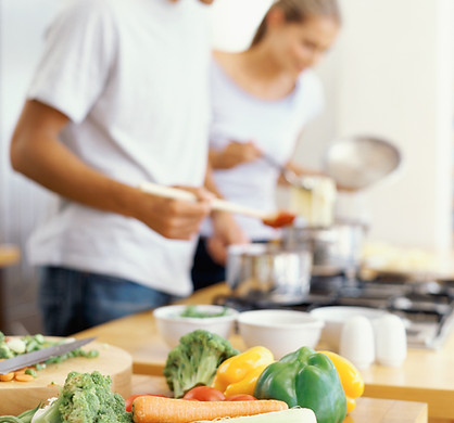 Couple Cooking