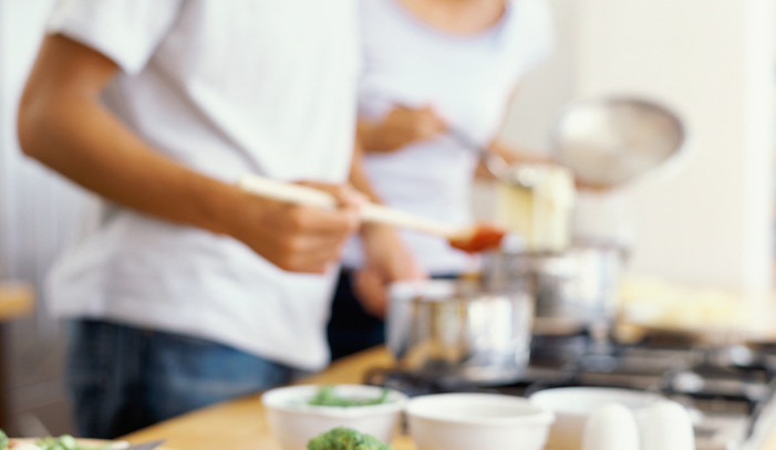 Couple Cooking