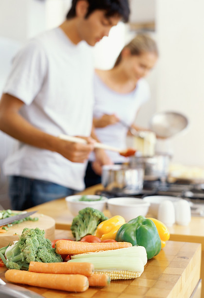 Couple Cooking