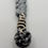 Thumbnail: Handmade Snake Bead Paracord Keychain – Grey