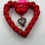 Thumbnail: Handmade Red Heart Cobra Paracord Keychain