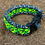Thumbnail: Handmade Chain Mate Paracord Bracelet (Grn/Blk/Stipe)