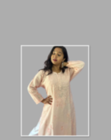 Sequence Hand Embroiderd Chikankari Kurta