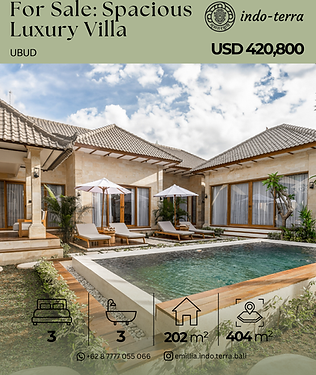 Villa for Sale in Ubud, investmet ready