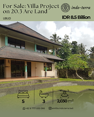 Villa Project in Ubud in large land