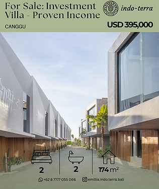 Investment Villa with Proven Income in Canggu