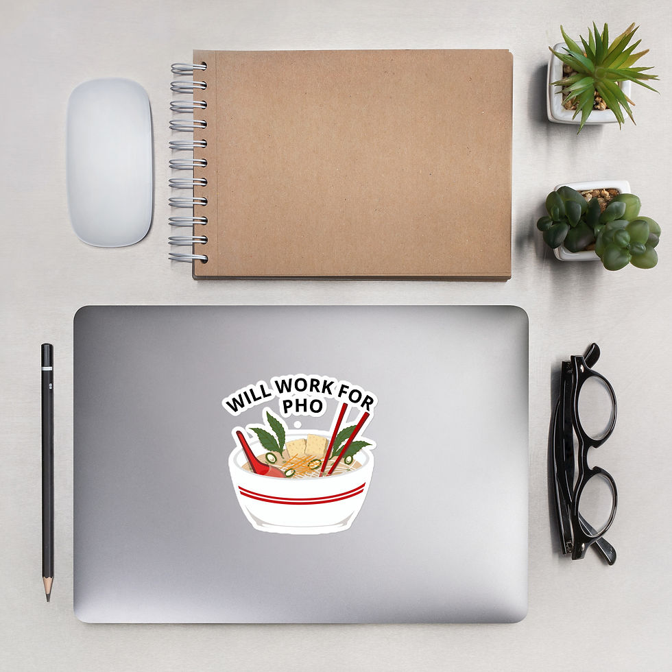 Thumbnail: Will Work For Pho - Sticker