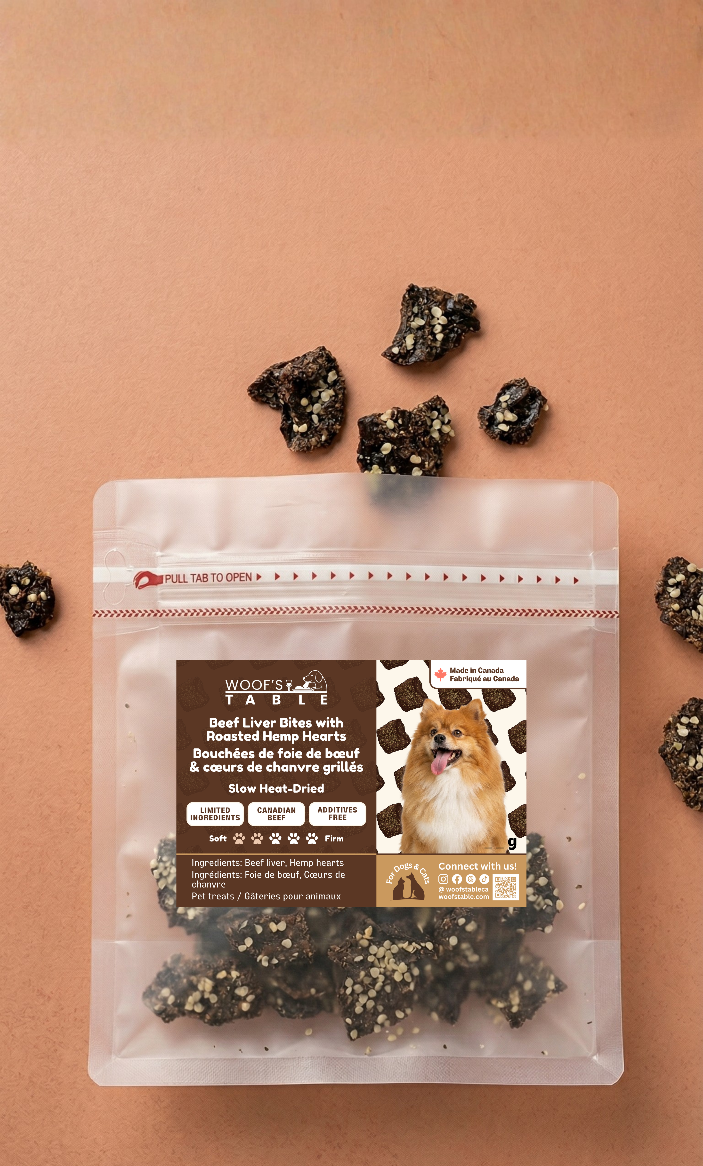 BEEF LIVER BITES WITH ROASTED HEMP HEARTS