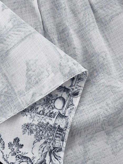 Thumbnail: Porcelain printed grey dress 