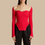 Thumbnail: Knit long sleeve asymmetrical top