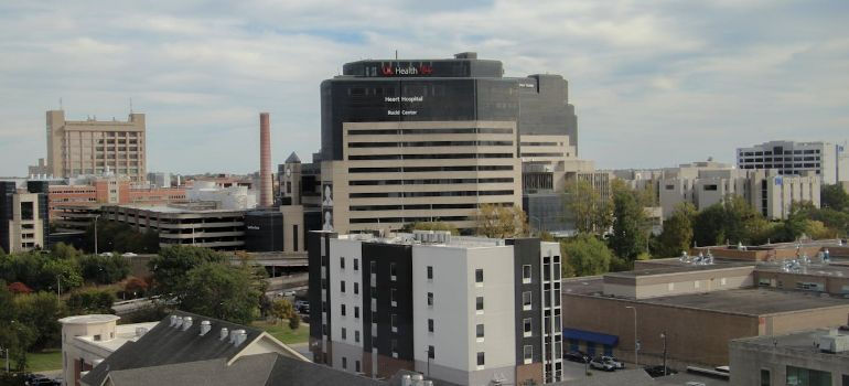 a view of a medical building in Texas