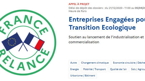Eligibilité d’ETV à l’Appel à Projet de l’ADEME EETE