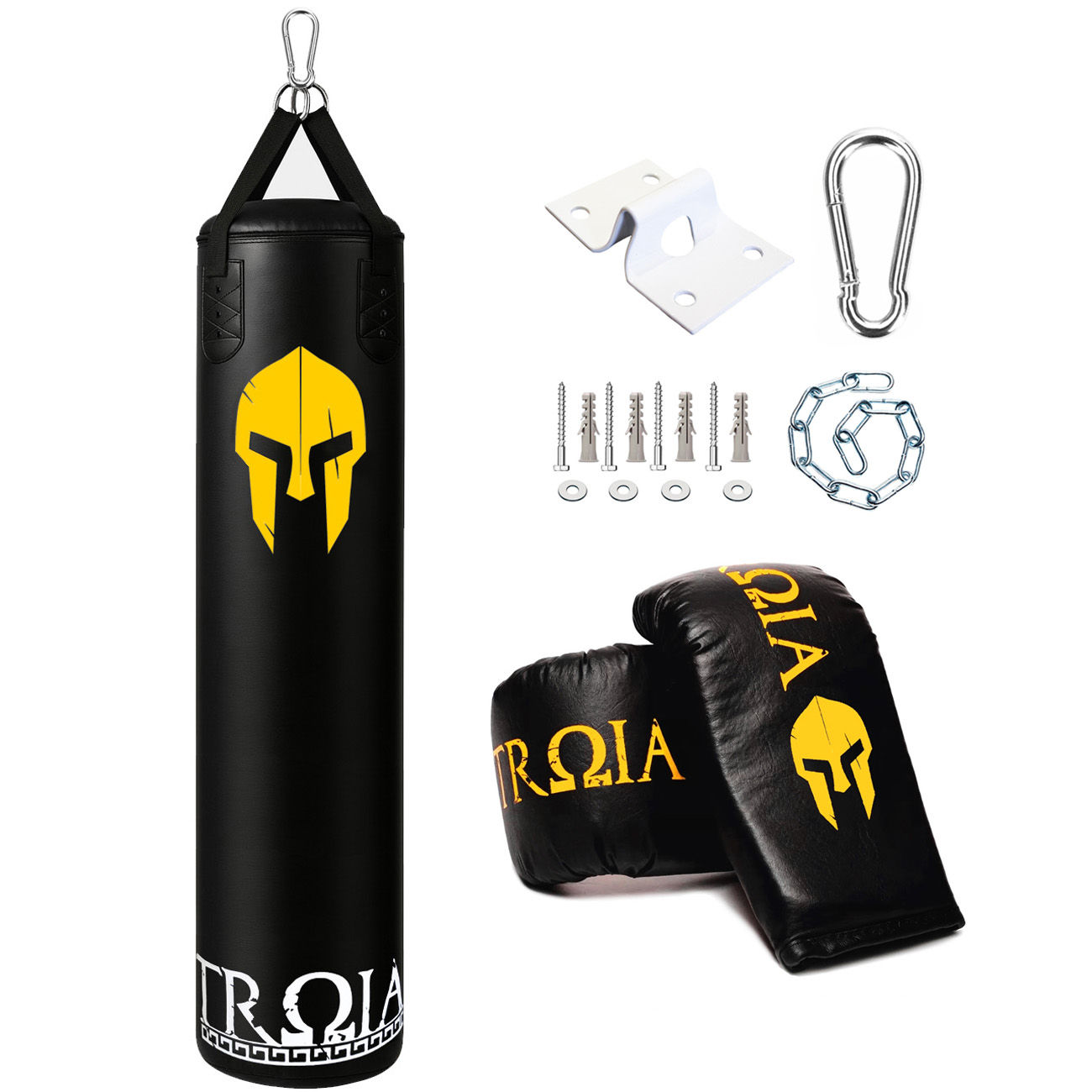 SACO DE PANCADA PROFISSIONAL 180CM (VAZIO) +LUVA DE TREINO + SUPORTE