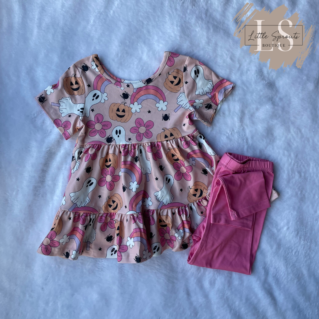 Spooky Doodle Pant Set - Short Sleeve
