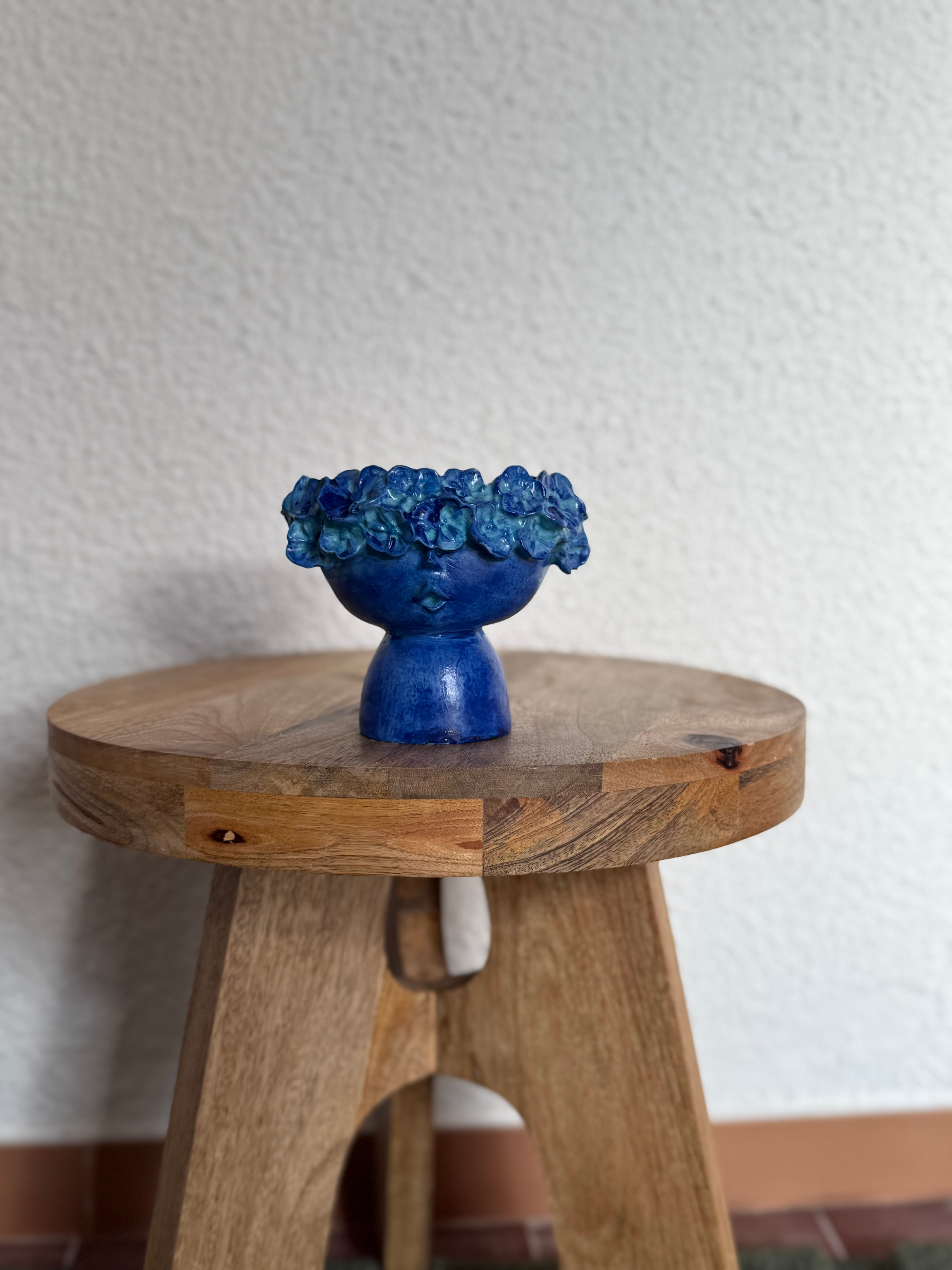 Vahiné bleu - Fait main en Jesmonite