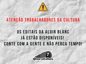 EDITAIS ALDIR BLANC DISPONÍVEIS