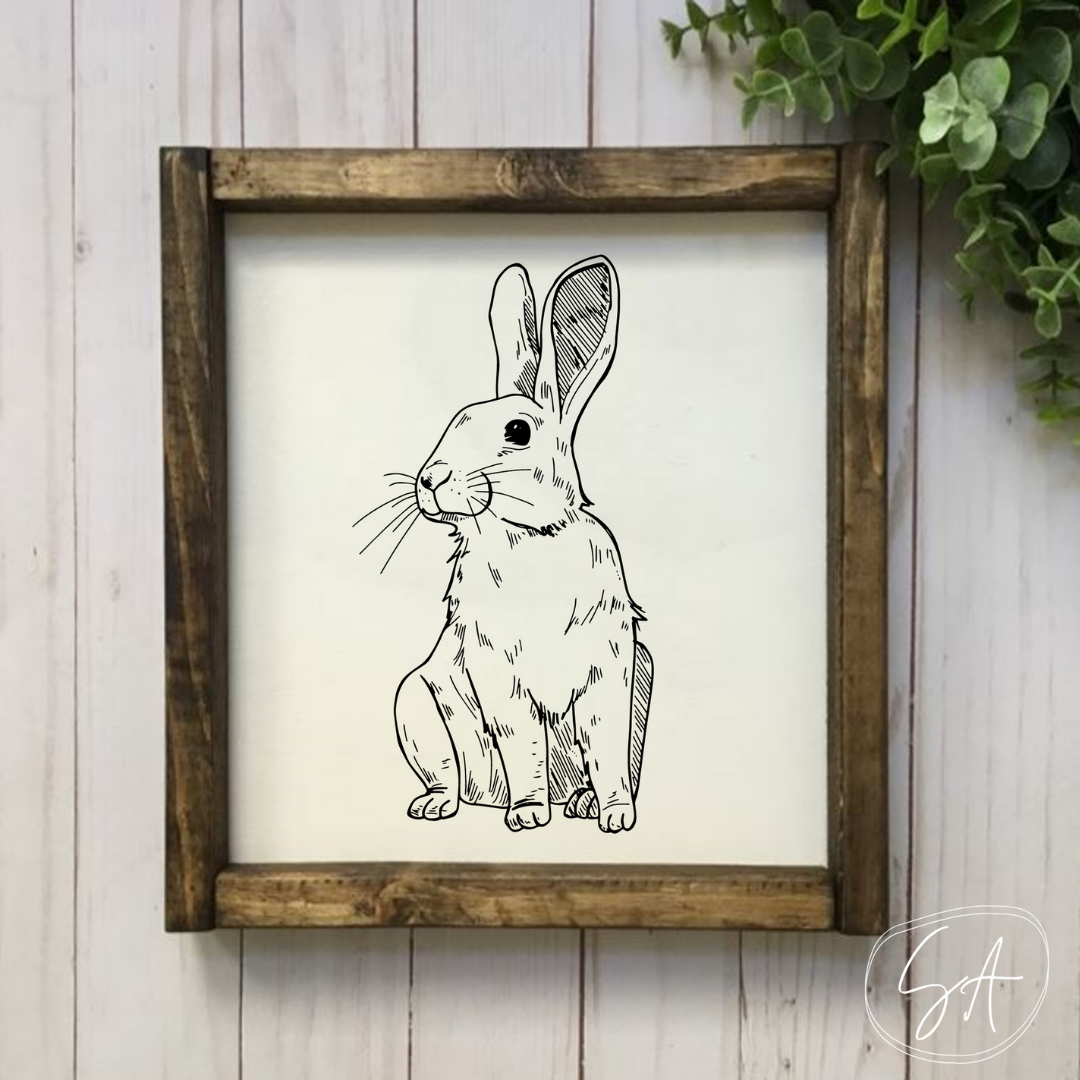 Bunny Spring Rustic Mini Sign | Easter Sign | Rustic Holiday Decor | Spring Deco