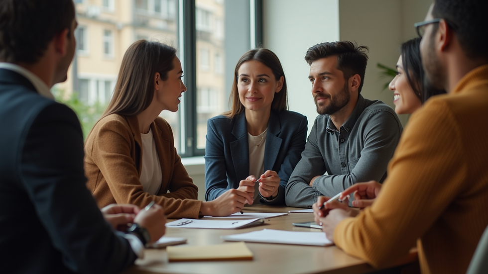 Close-up view of a diverse group of people engaged in a conversation