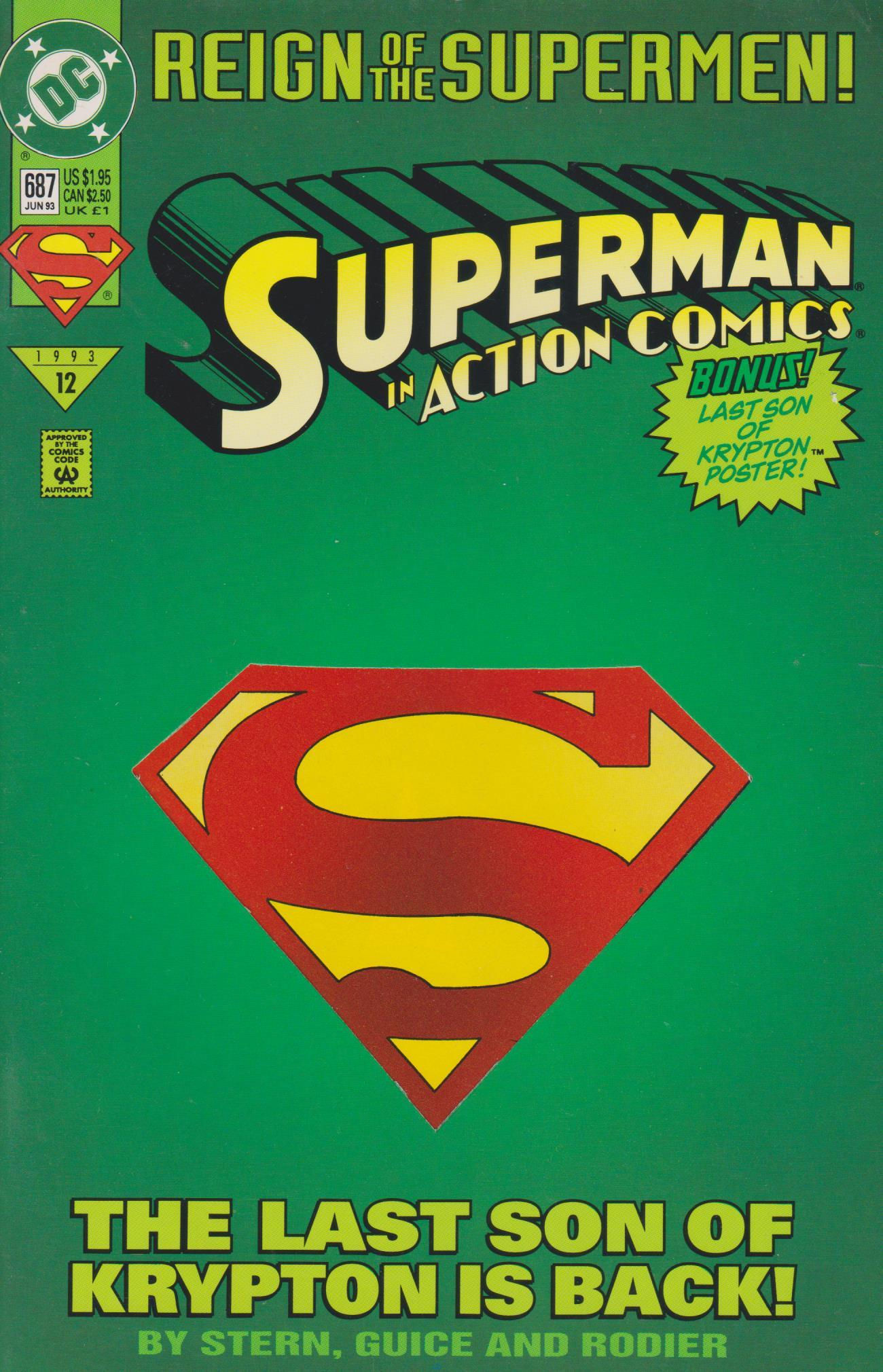 Action Comics (1938) #687 Die-Cut Variant Cover