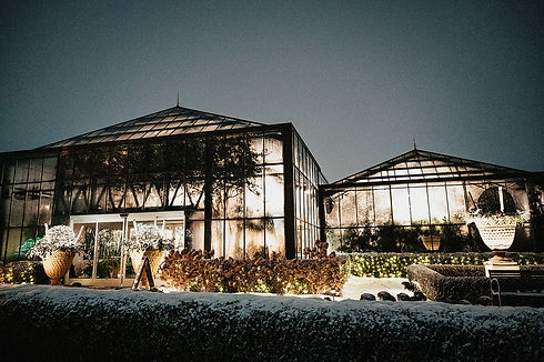 Magical winter wedding ceremony and reception at Planterra Conservatory in West Bloomfield, MI