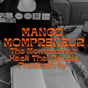 The mompreneur hack that boosts productivity black and white photo of laptop and journal