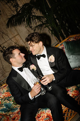 Same sex couple at wedding venue in West Bloomfield Michigan