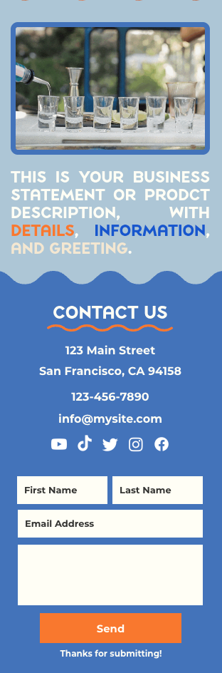 Thumbnail: Orange Wix Template