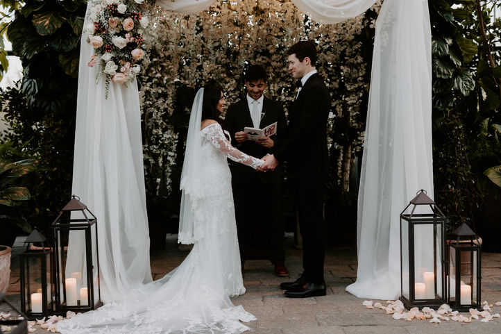 Detroit wedding floral arch