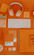 Orange backdrop with styled flat lay of orange office supplies