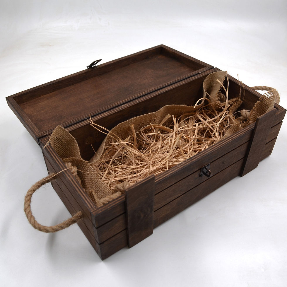 Miniaturbild: TUN'S WOODS Abschließbare Holzbox | Handgefertigte Geschenkbox aus Buchenholz im maritimen Stil