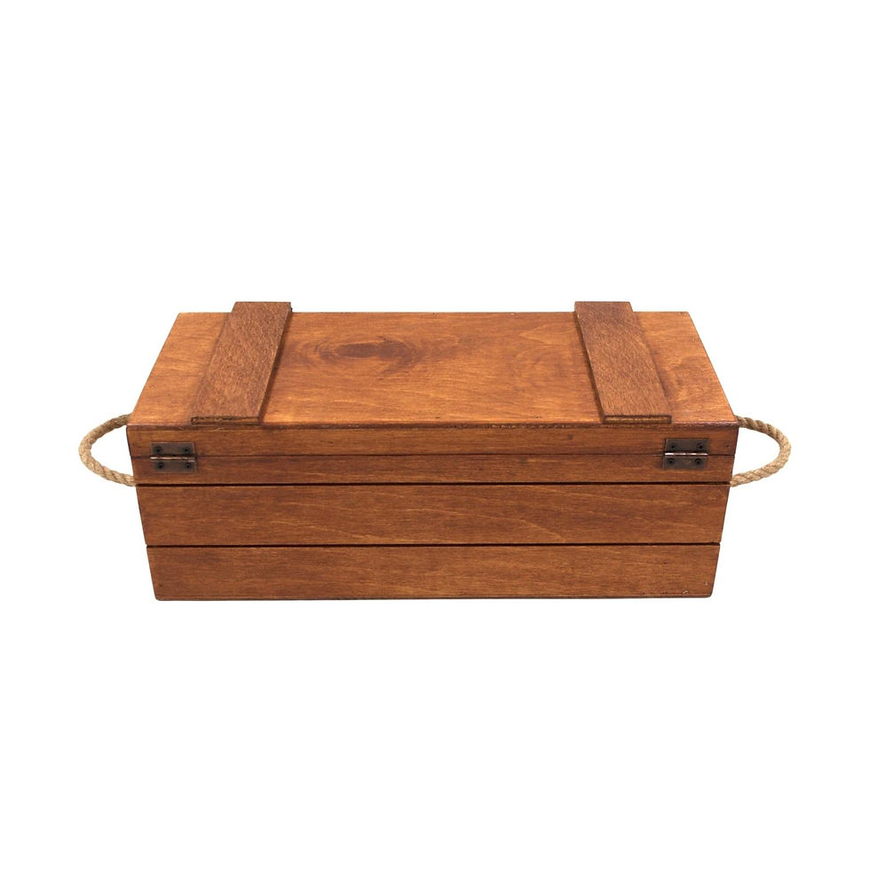 Thumbnail: 🔒🪵 Wooden Decorative Large Box with Lock – 34 x 16 x 12 cm | With Padlock